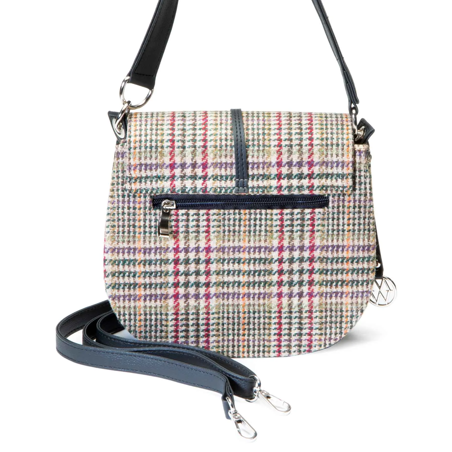 Grace Bag Burgundy and Brown Plaid by Mucros Weavers