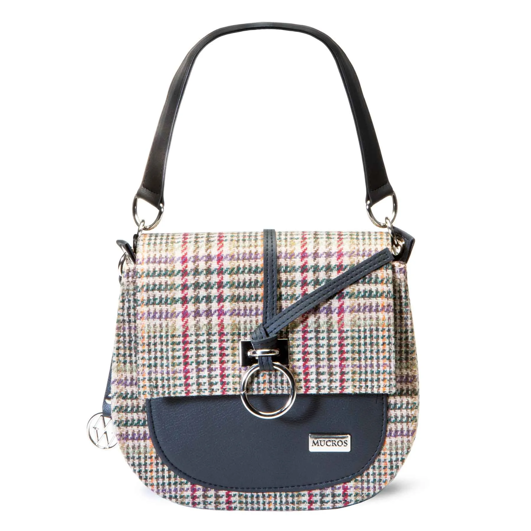 Grace Bag Burgundy and Brown Plaid by Mucros Weavers