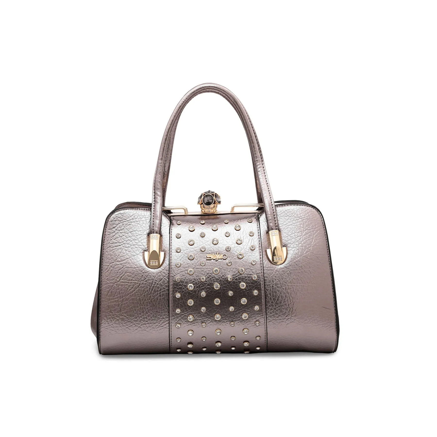 Grey Fancy Hand Bag P35838