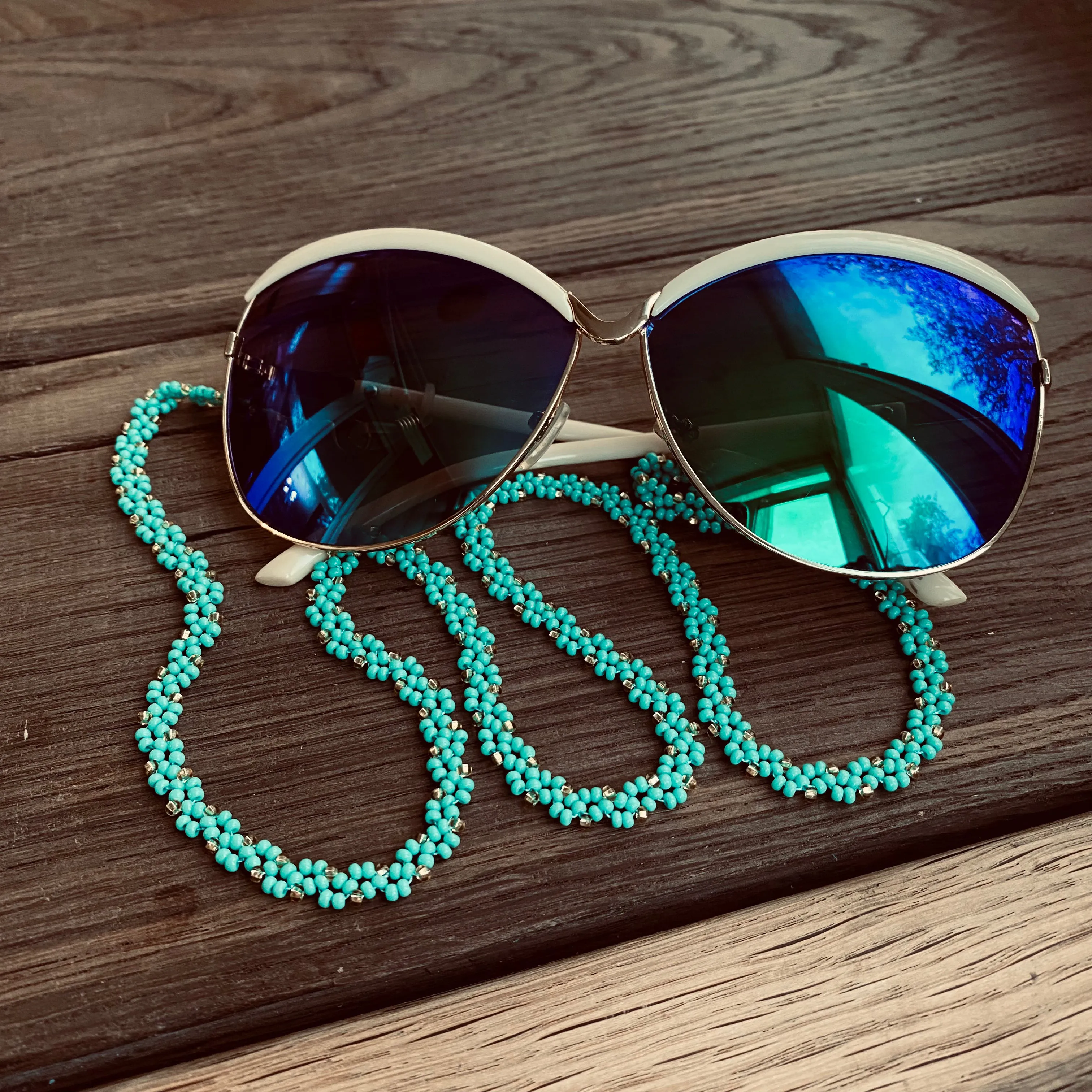 Handmade Dainty Boho Beaded Glasses Chain