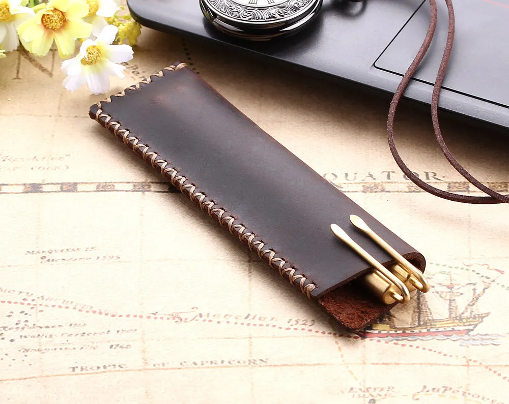 Handmade Genuine Leather Pen Pencil Bag/Holder/Case