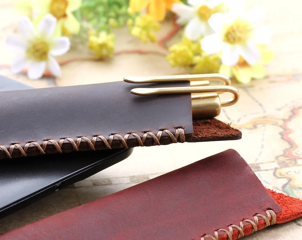 Handmade Genuine Leather Pen Pencil Bag/Holder/Case