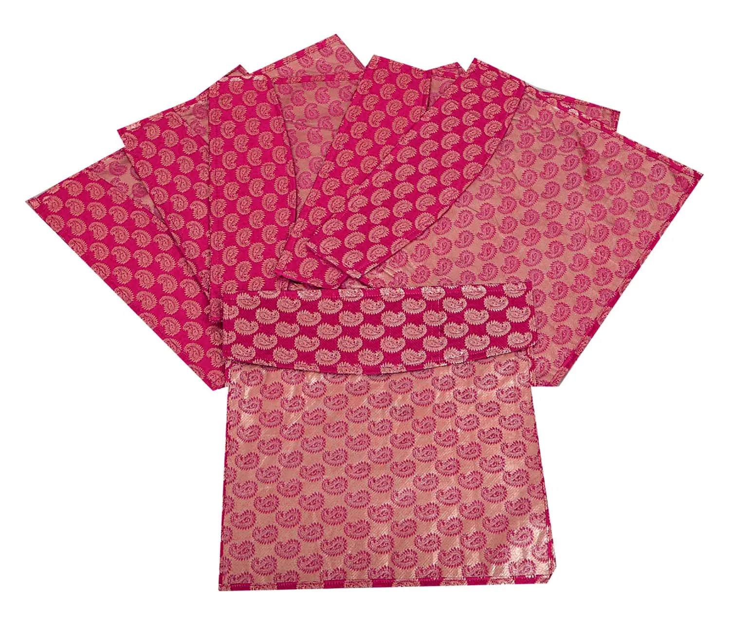 Heart Home Carry Design Single Saree Cover/Organizer With Transparent Top- Pack of 9 (Pink)-HS43HEARTH26141