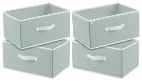 Heart Home Kuber Industries Rectangular Flodable Storage Box|Drawer Storage&Cloth Organizer|Storage Box For Toys|Storage Box Gor Clothes|Pack Of 4 (Grey)-Hs40Hearth23898