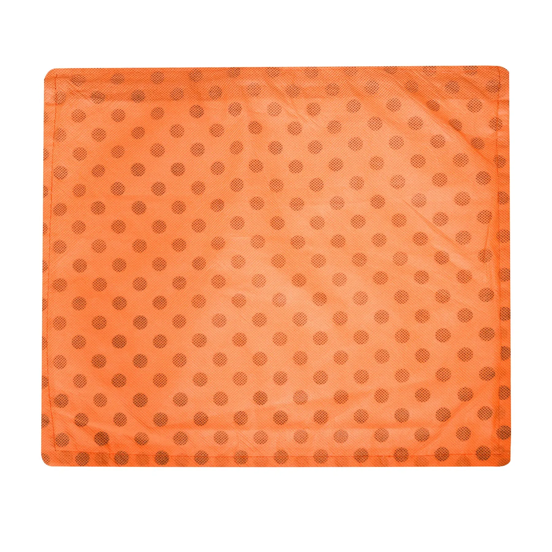 Heart Home Saree Cover | Clothes Storage Bag | Single Packing Saree with Zip Closure | Wardrobe Organizer | Cloth Stoarge Organizer | Dot Design | Pack of 6 | Orange