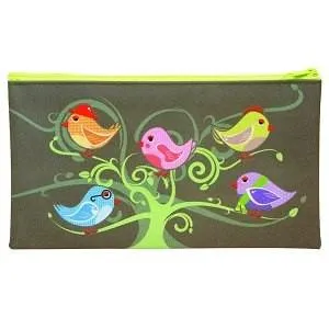 Helix Flat Nylon Little Birds Pencil Case