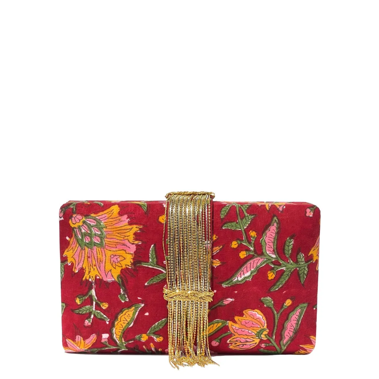 Hibiscus Fringe Clutch