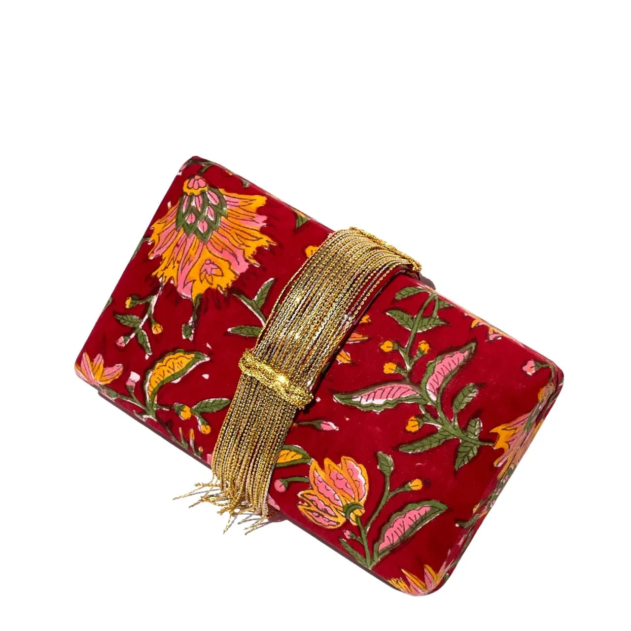 Hibiscus Fringe Clutch