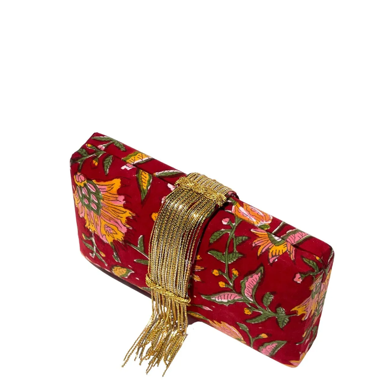 Hibiscus Fringe Clutch