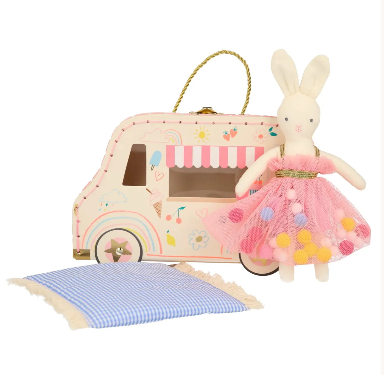 Ice Cream Van Bunny Mini Suitcase Doll