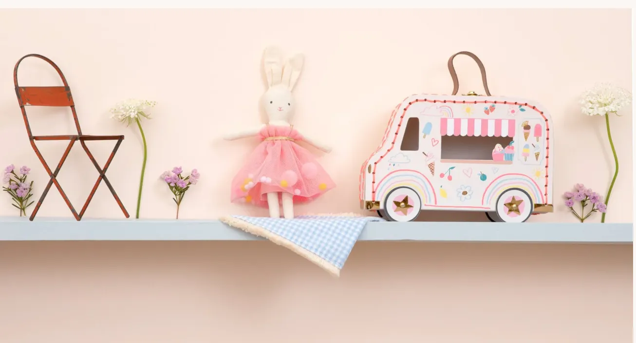 Ice Cream Van Bunny Mini Suitcase Doll