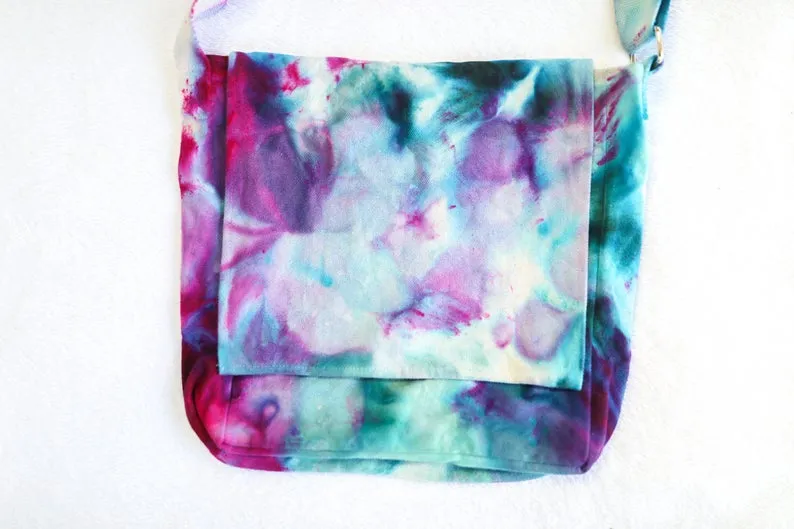 Ice Dye Messenger Bag