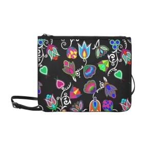 Indigenous Paisley - Black Slim Clutch Bag