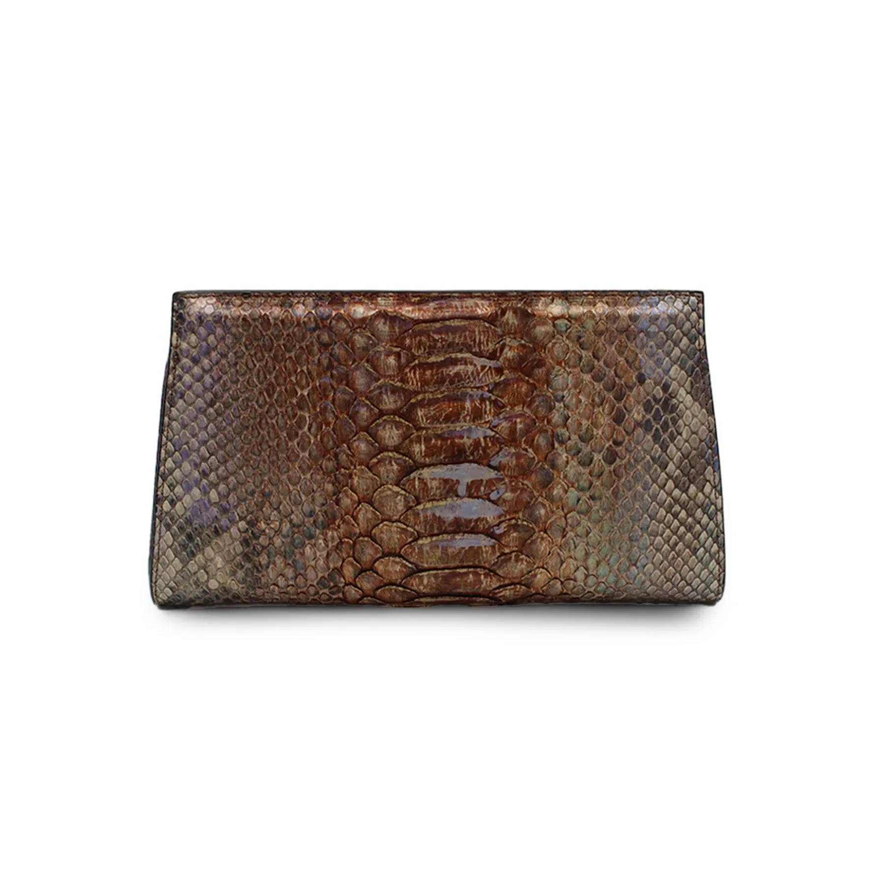 Ivy Clutch in Rainbow Desert Water Snake w/ Crystals