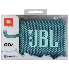 JBL Go 3 Portable Waterproof Bluetooth Speaker - Teal