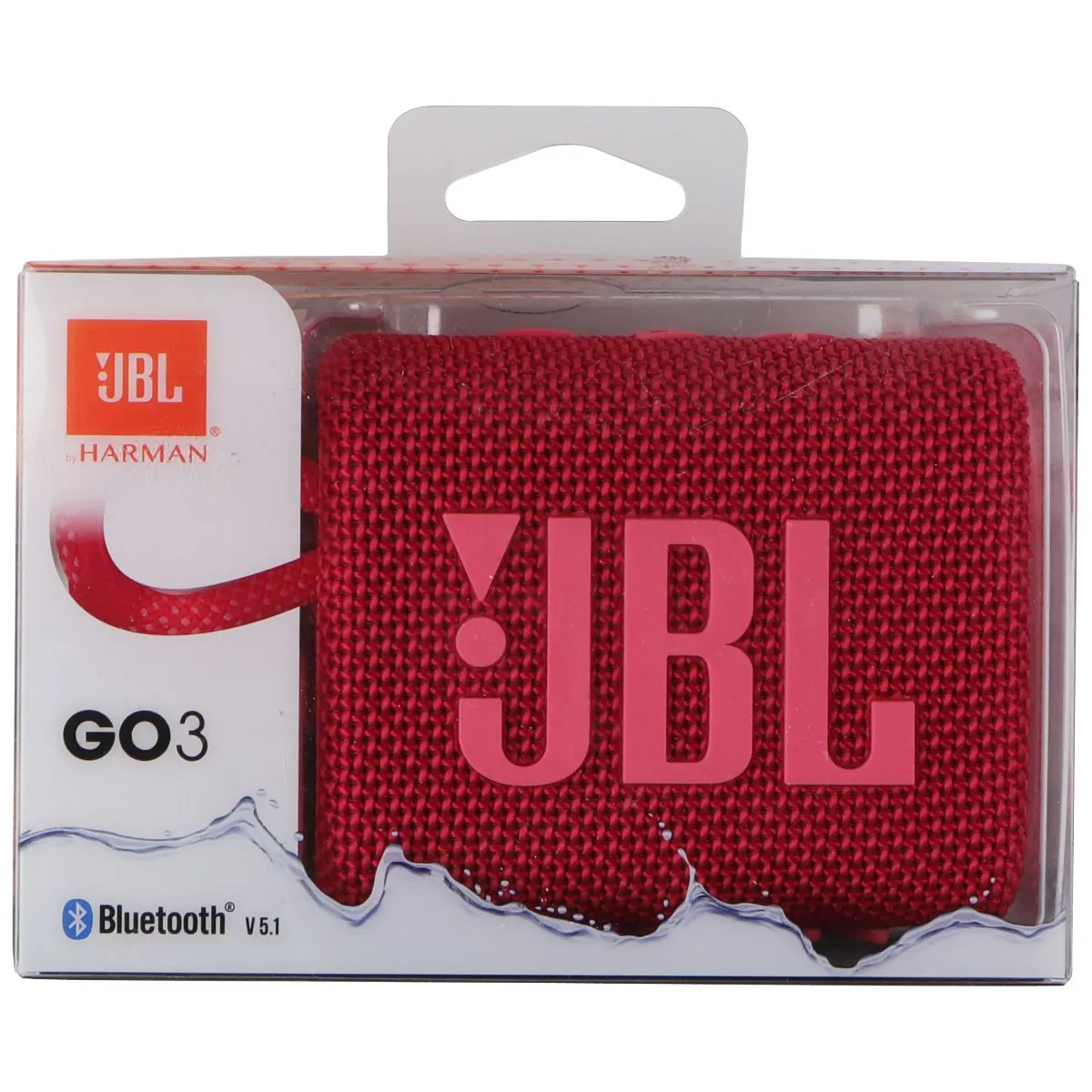 JBL Go 3: Portable Waterproof/Dustproof Speaker w/ Built-in Battery - Red