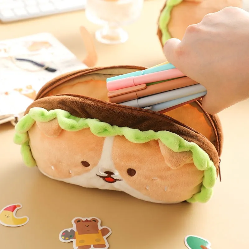 Kawaii Burger Dog Pencil Case