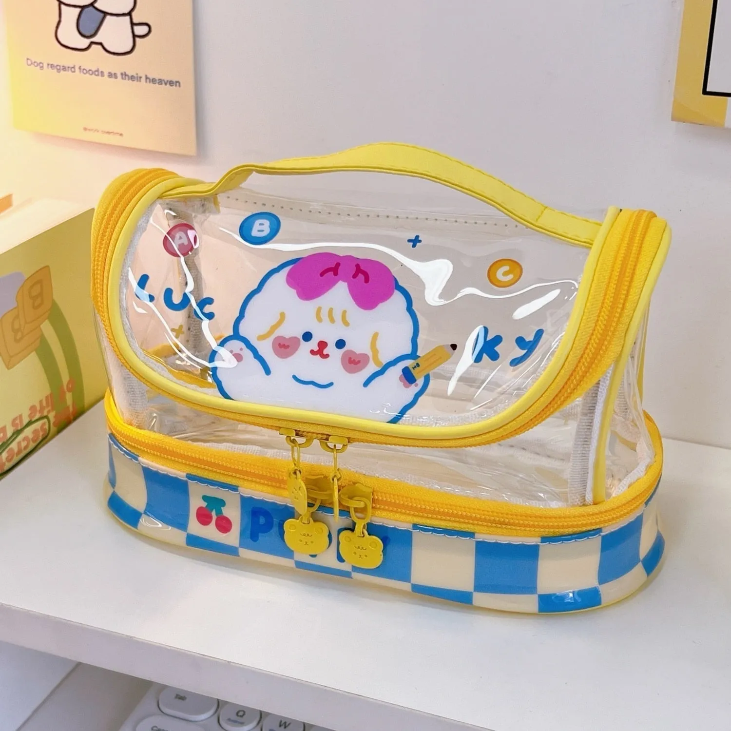 Kawaii Transparent Jumbo Pencil Case