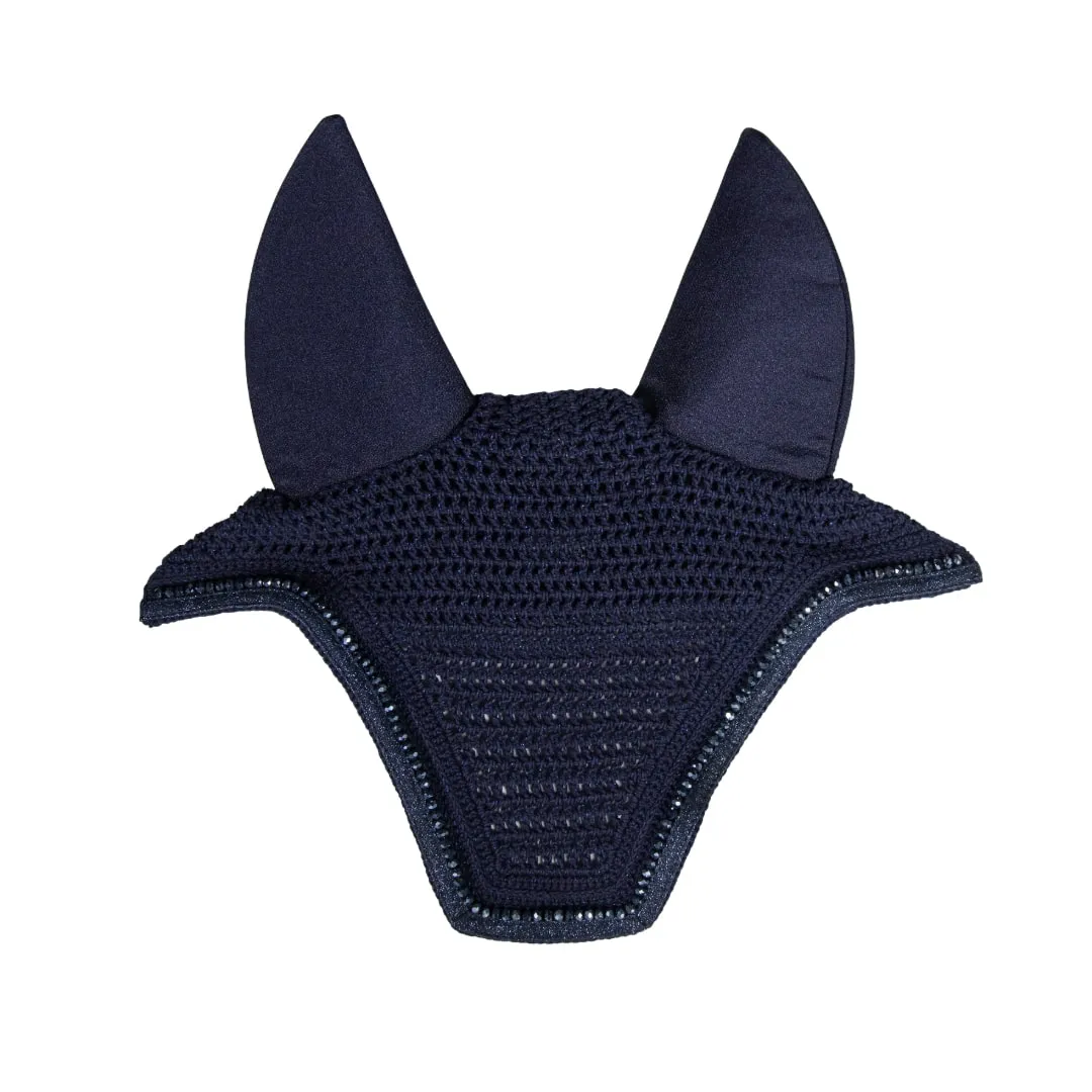 Kentucky Horsewear Wellington Glitter Soundless Fly Veil - Dark Navy