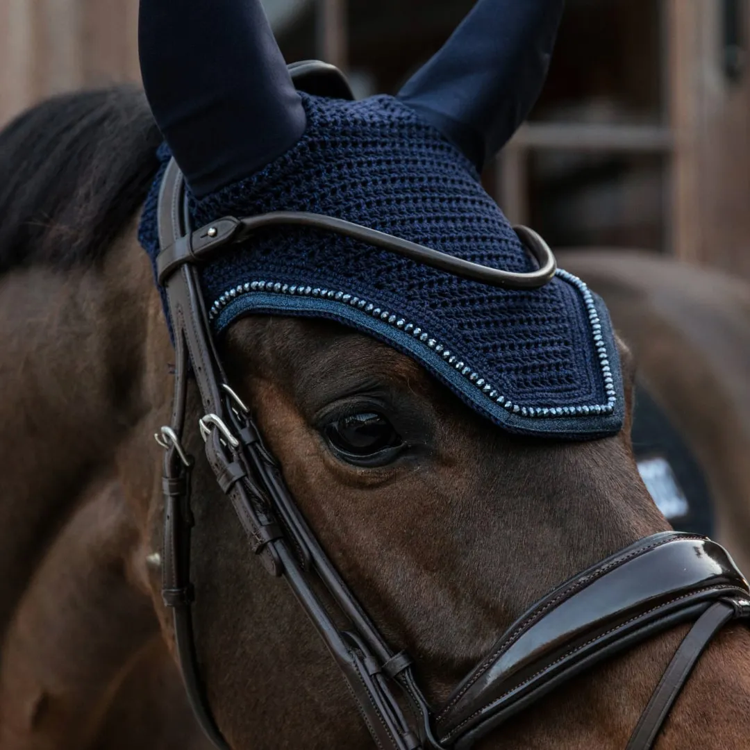 Kentucky Horsewear Wellington Glitter Soundless Fly Veil - Dark Navy