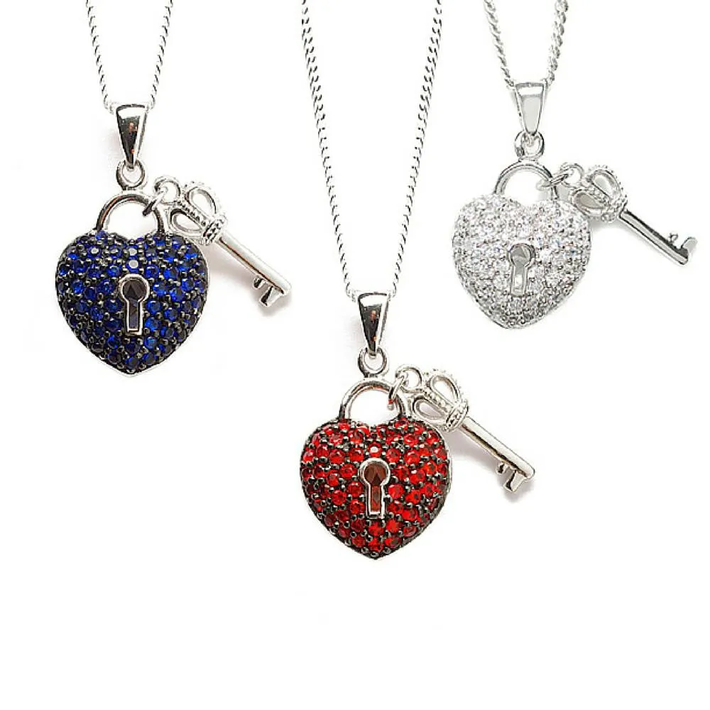 Key To My Heart Pendant in Red