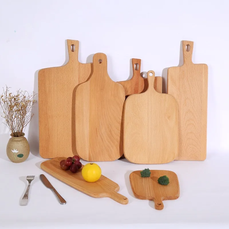 Kitchen Wooden Chopping Board Cutting Board Hangable Kitchen Tool