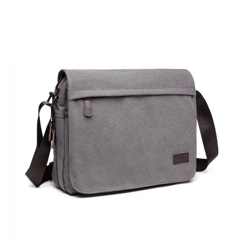 Kono Classic Expanding Messenger Bag - Grey | Versatile & Stylish Laptop Bag