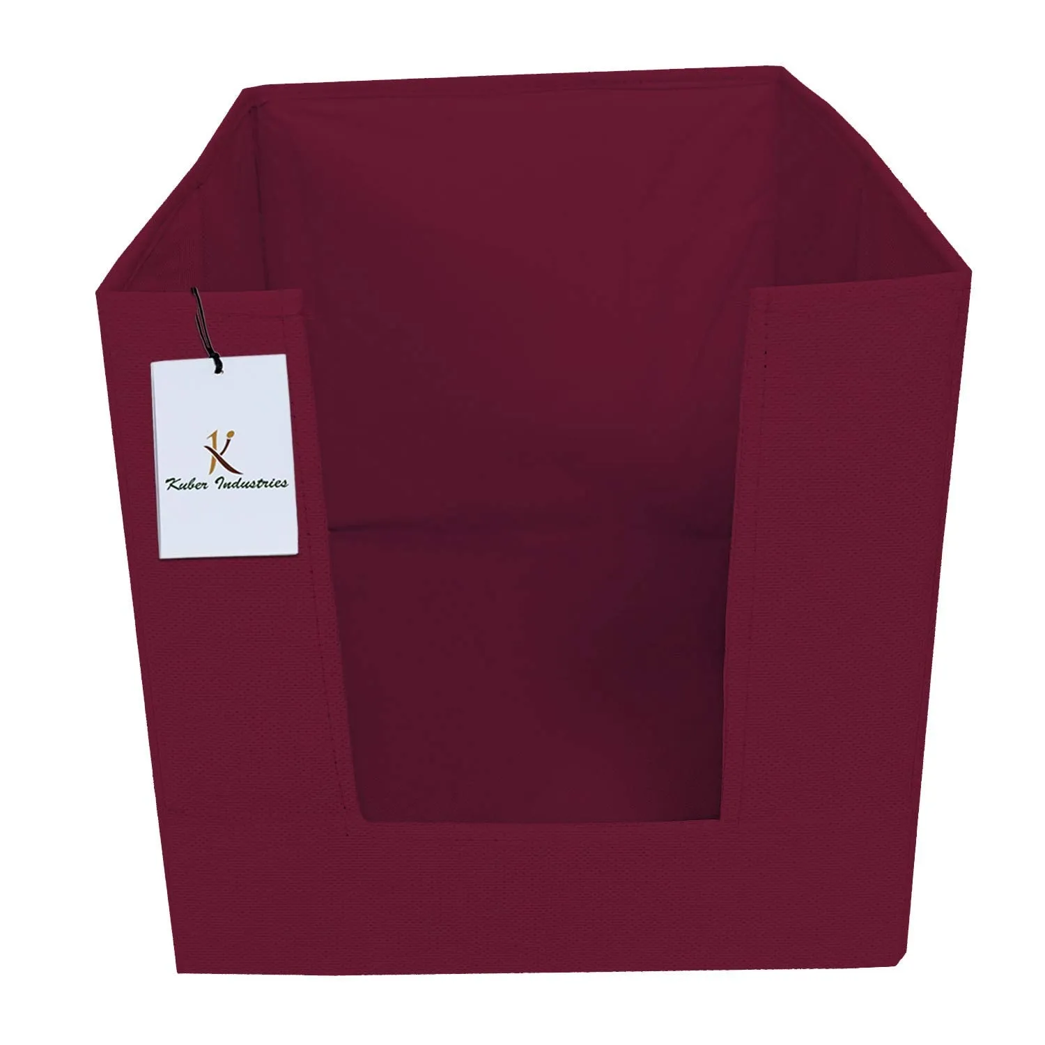 Kuber Industries 2 Pieces Non Woven Shirt Stacker/Shirt Organizer Wardrobe Organizer (Maroon)-KUBMART2874