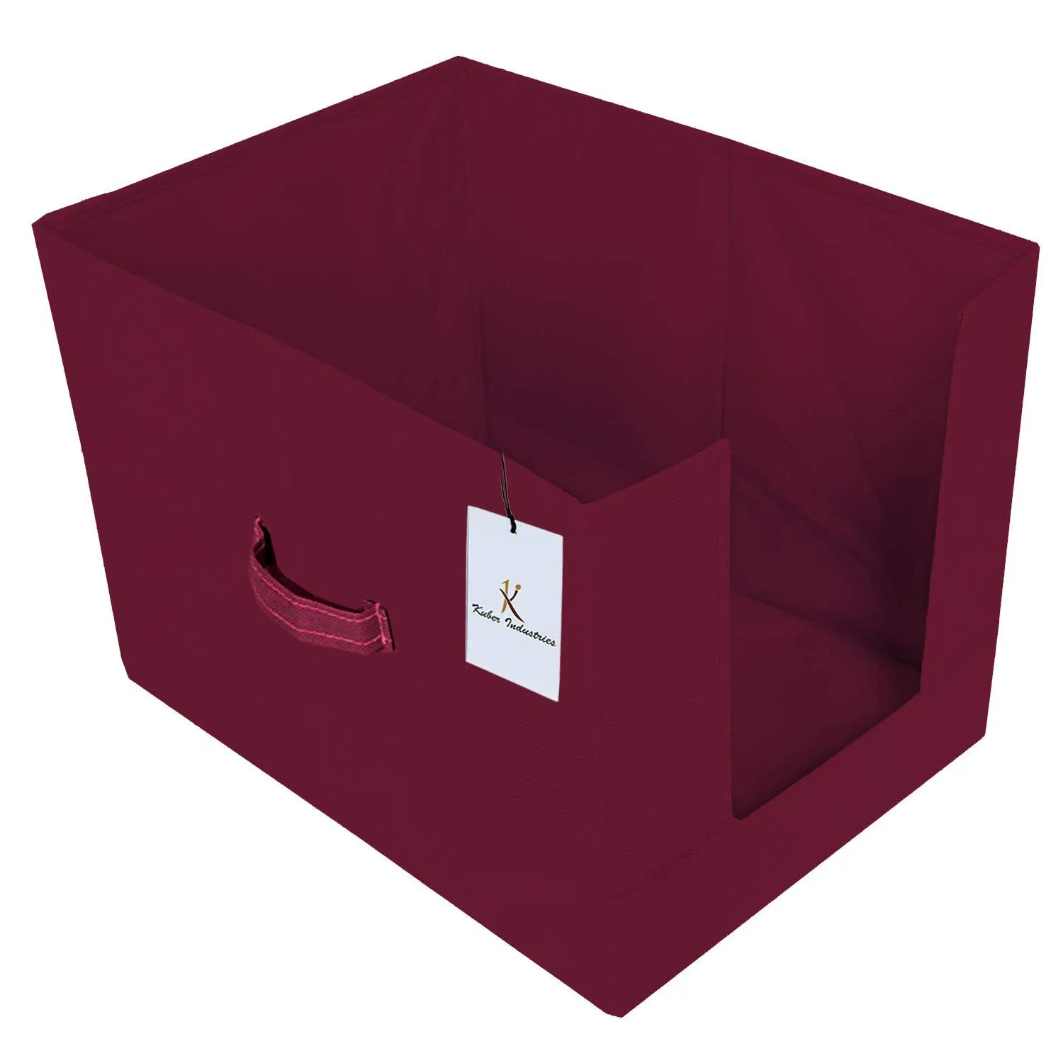 Kuber Industries 2 Pieces Non Woven Shirt Stacker/Shirt Organizer Wardrobe Organizer (Maroon)-KUBMART2874