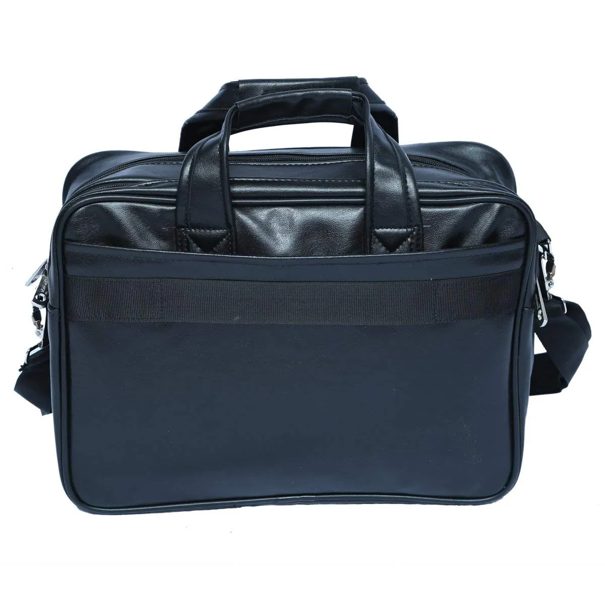 Kuber Industries Artificial Soft Leather 1 Piece Laptop Briefcase Bag (Black) - CTKTC8986