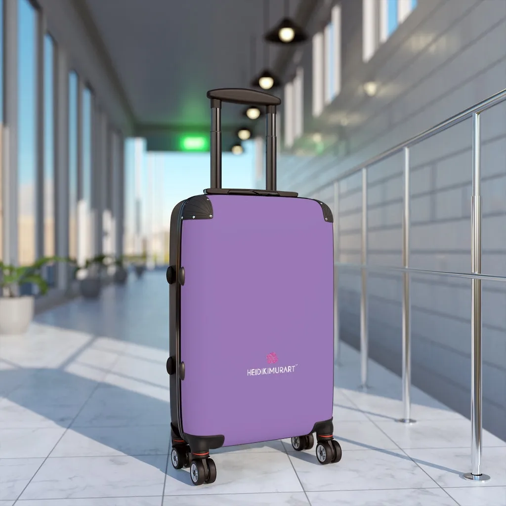 Light Purple Color Cabin Suitcase, Carry On Luggage With 2 Inner Pockets & Built in TSA-approved Lock With 360° Swivel