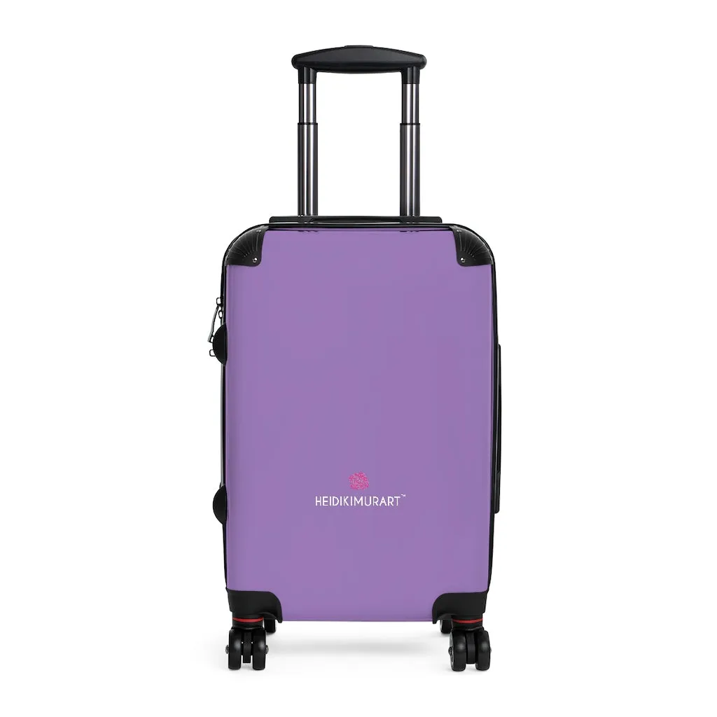 Light Purple Color Cabin Suitcase, Carry On Luggage With 2 Inner Pockets & Built in TSA-approved Lock With 360° Swivel