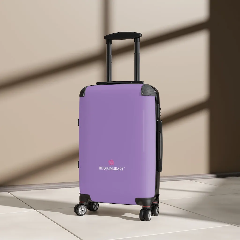 Light Purple Color Cabin Suitcase, Carry On Luggage With 2 Inner Pockets & Built in TSA-approved Lock With 360° Swivel