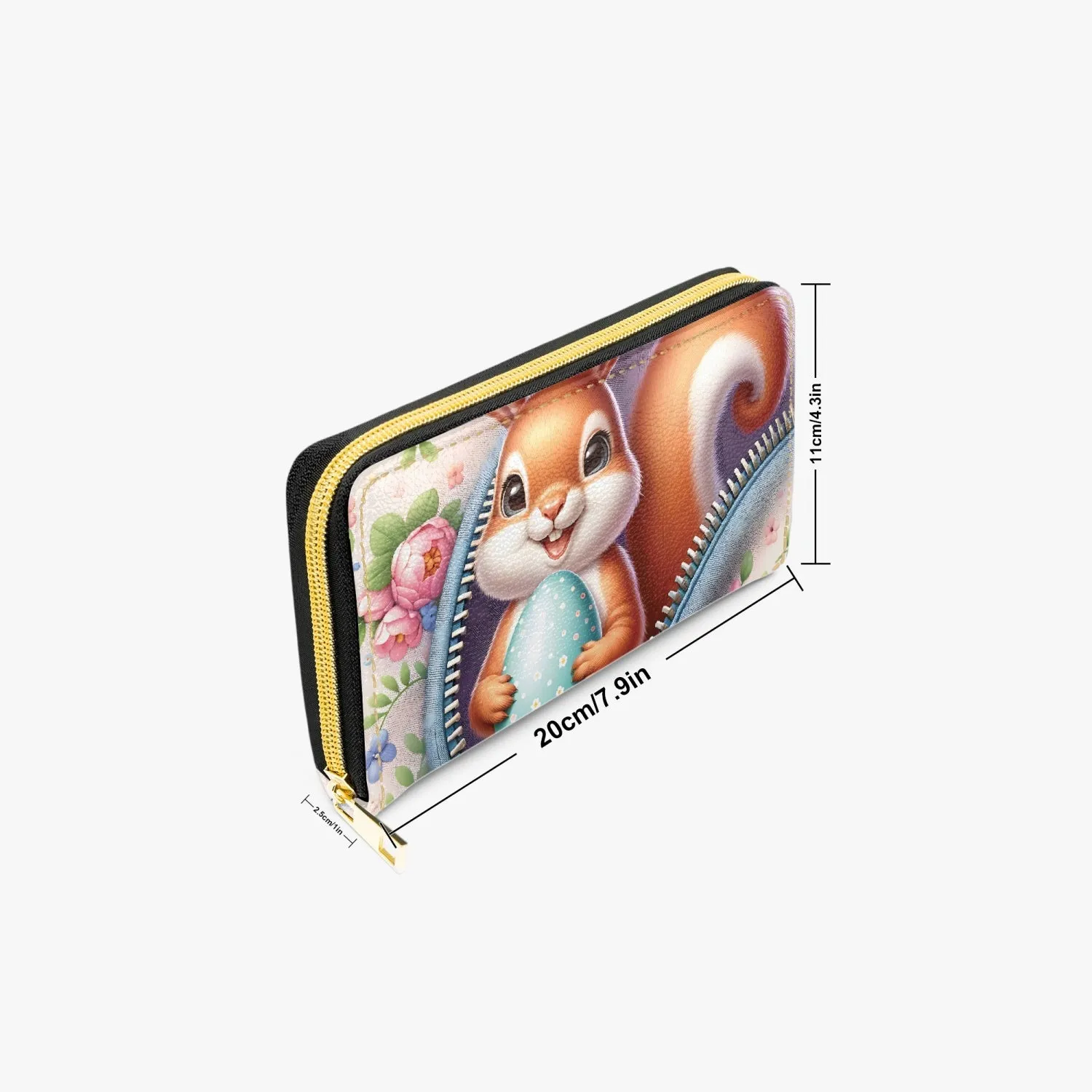 Long Type Zipper Purse - Easter - Chipmunk - awd-1301