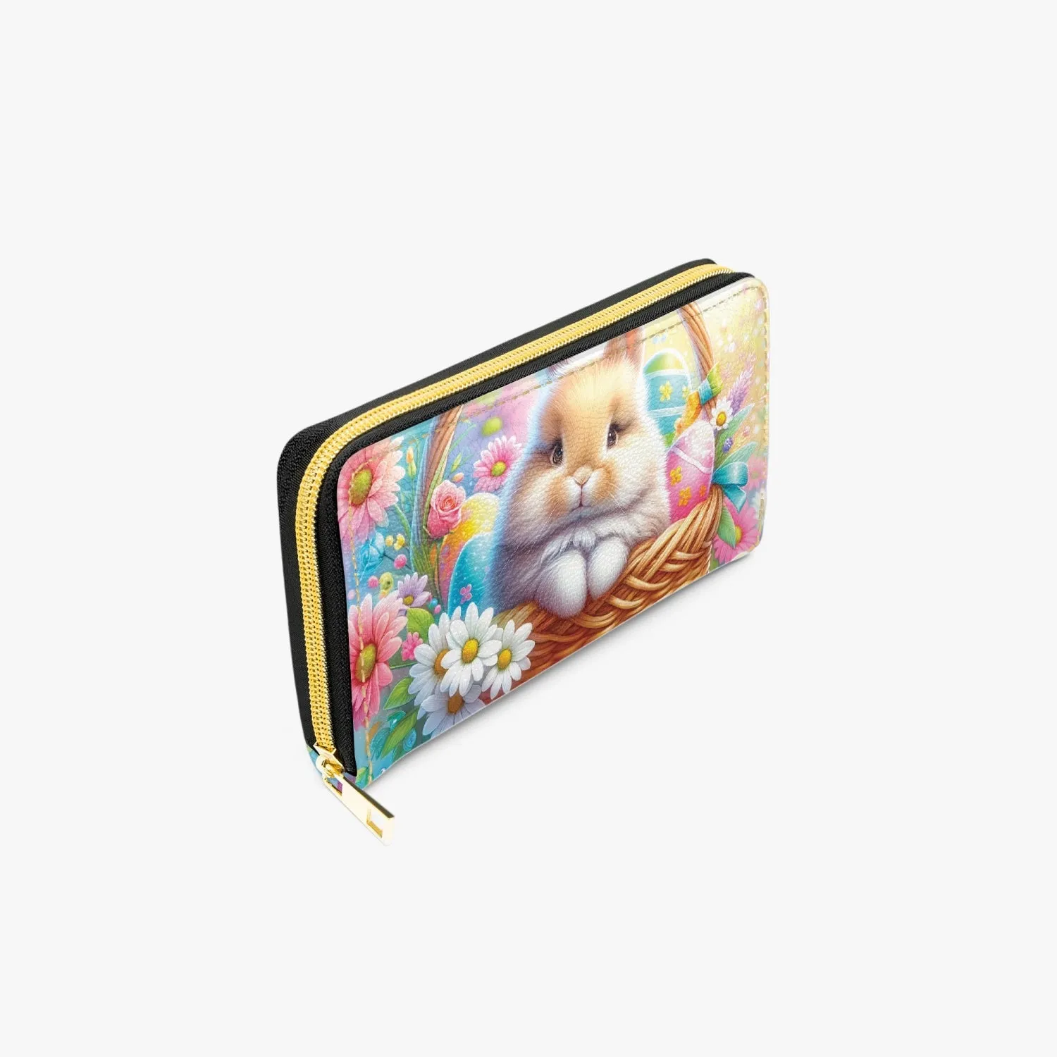 Long Type Zipper Purse, Easter, Rabbit, awd-621