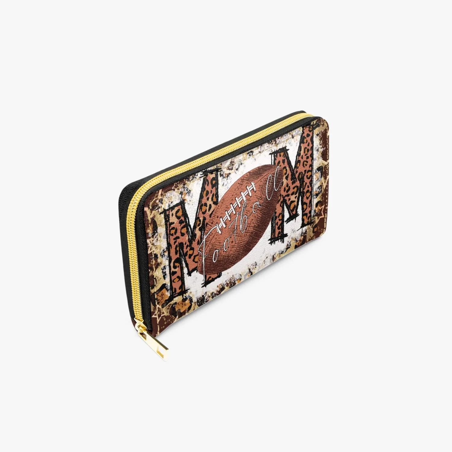 Long Type Zipper Purse - Football Mom