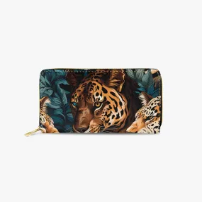 Long Type Zipper Purse - Leopard