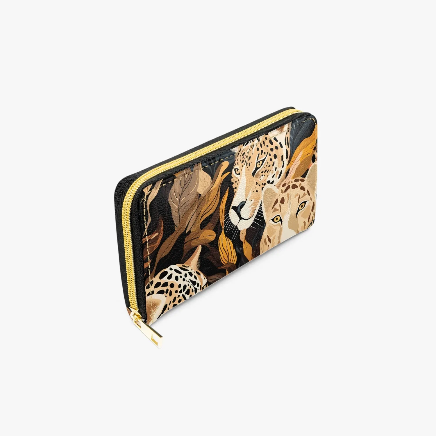 Long Type Zipper Purse - Leopards