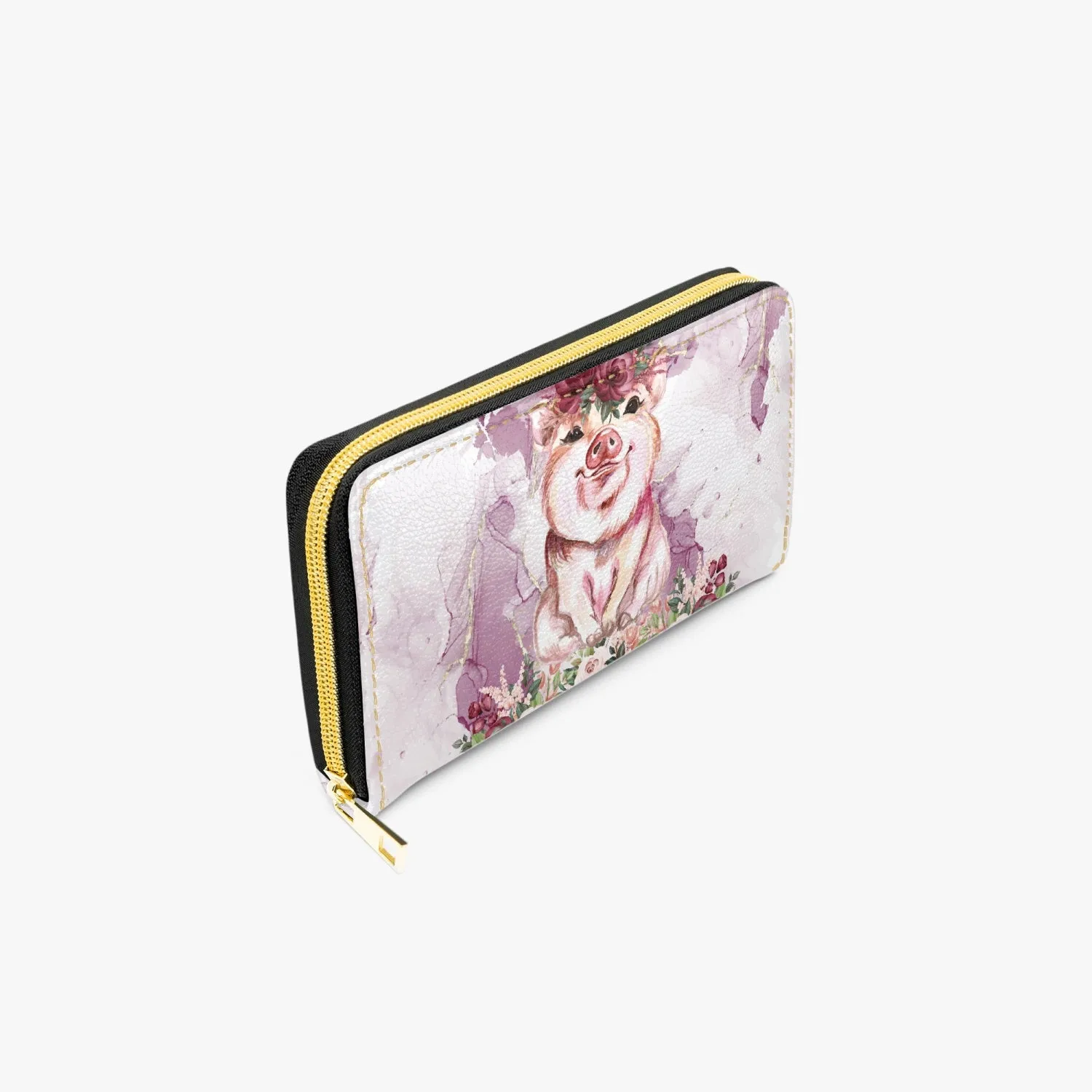 Long Type Zipper Purse, Pig, awd-1361