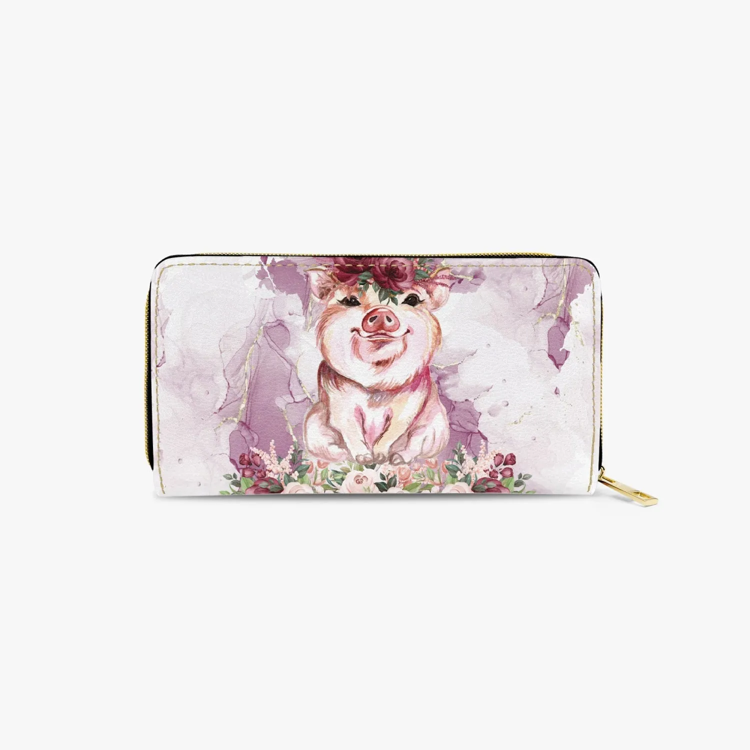 Long Type Zipper Purse, Pig, awd-1361