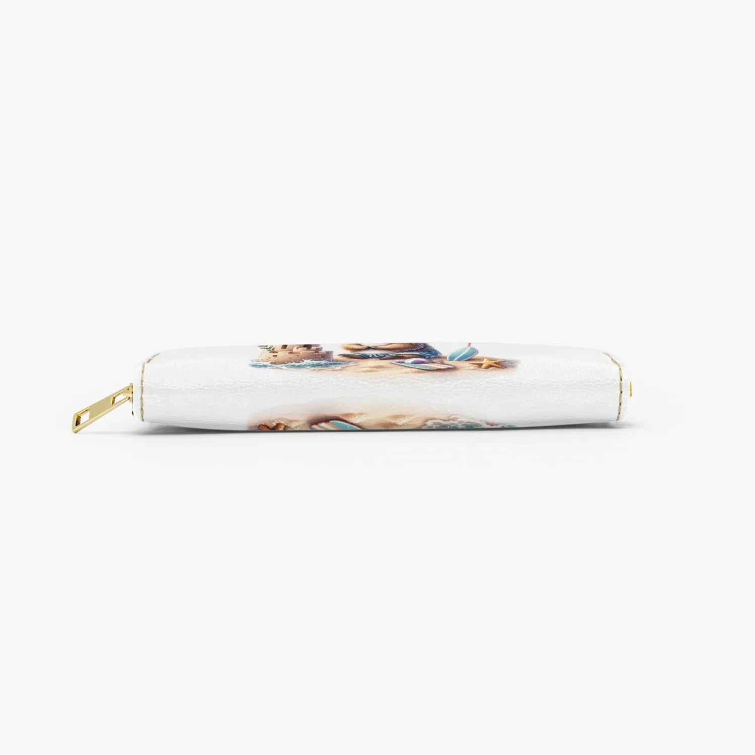 Long Type Zipper Purse, Quokka at the Beach, awd-1325