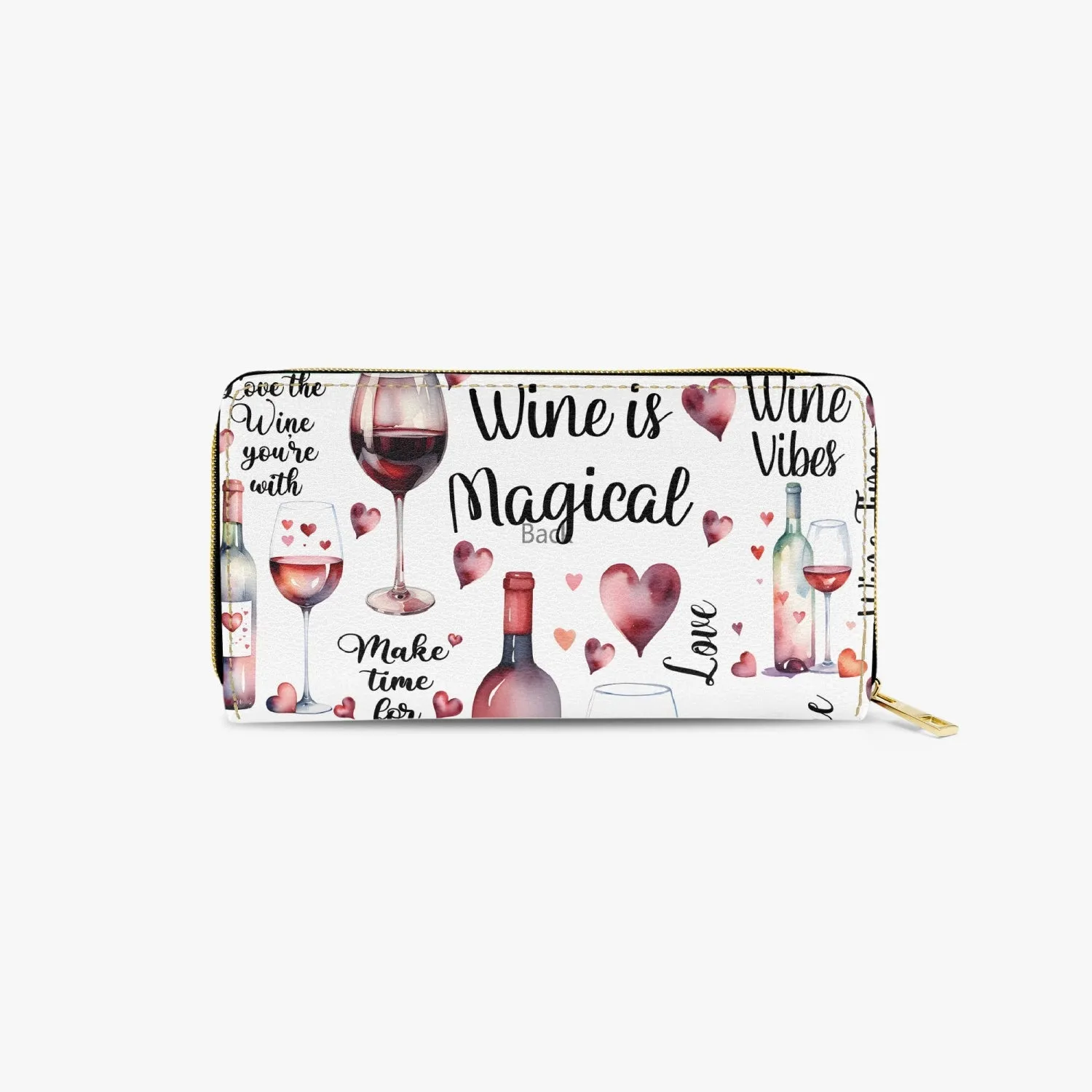 Long Type Zipper Purse - Wine is Magical