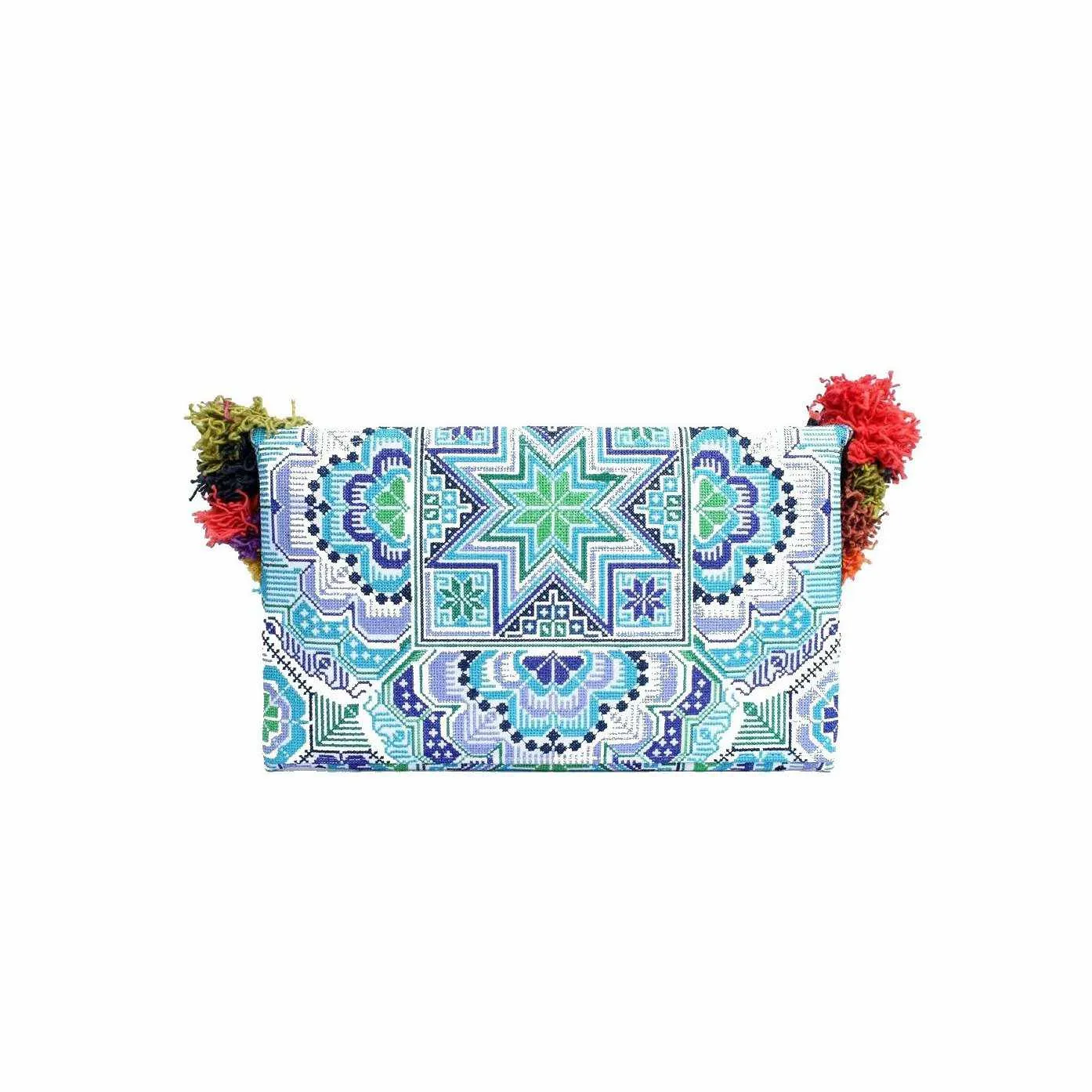 Lotus Star Embroidered Clutch Bag - Thailand