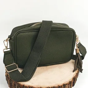 Lovin' Life Small Rectangle Crossbody Purse in Olive Green