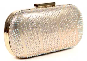 Lunar ZLR524 Francie Rose Gold Gemstone Matching Clutch Bag