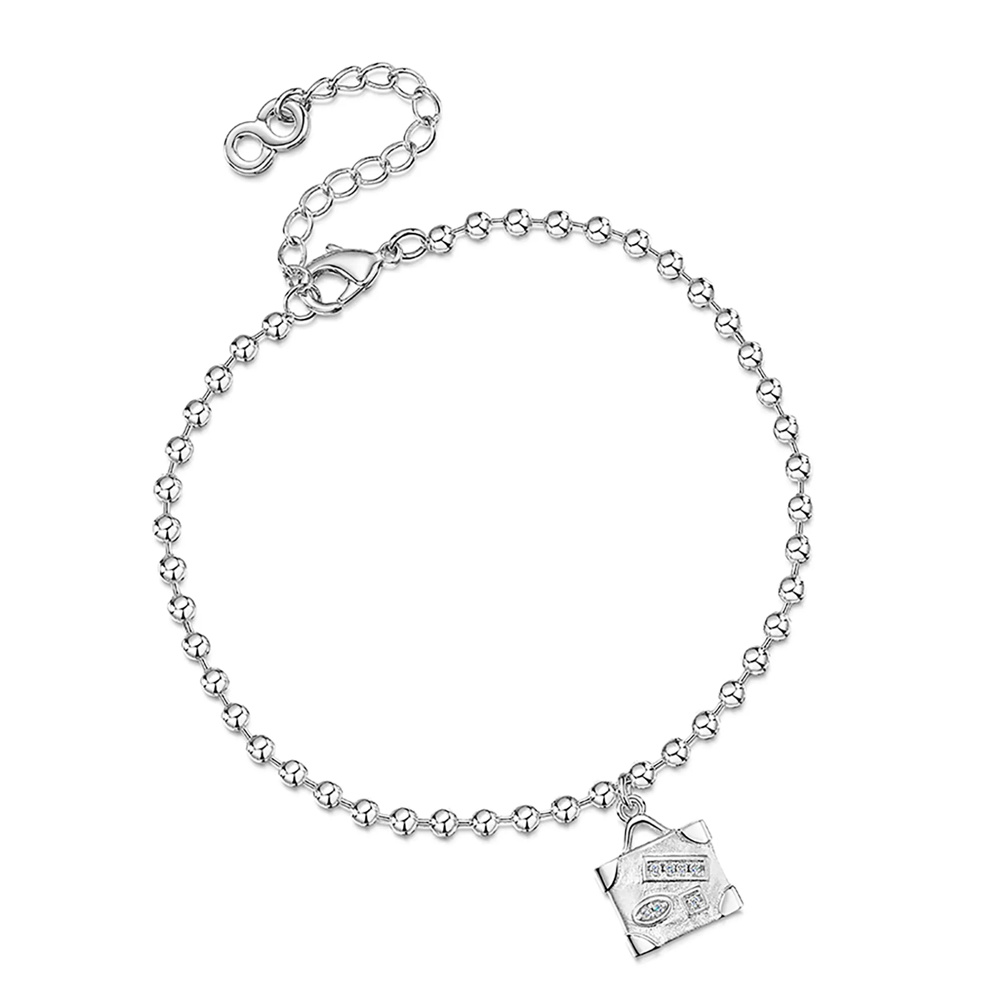 LXI Suitcase Bracelet- Rhodium