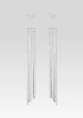 Martini Drop Crystal Earring