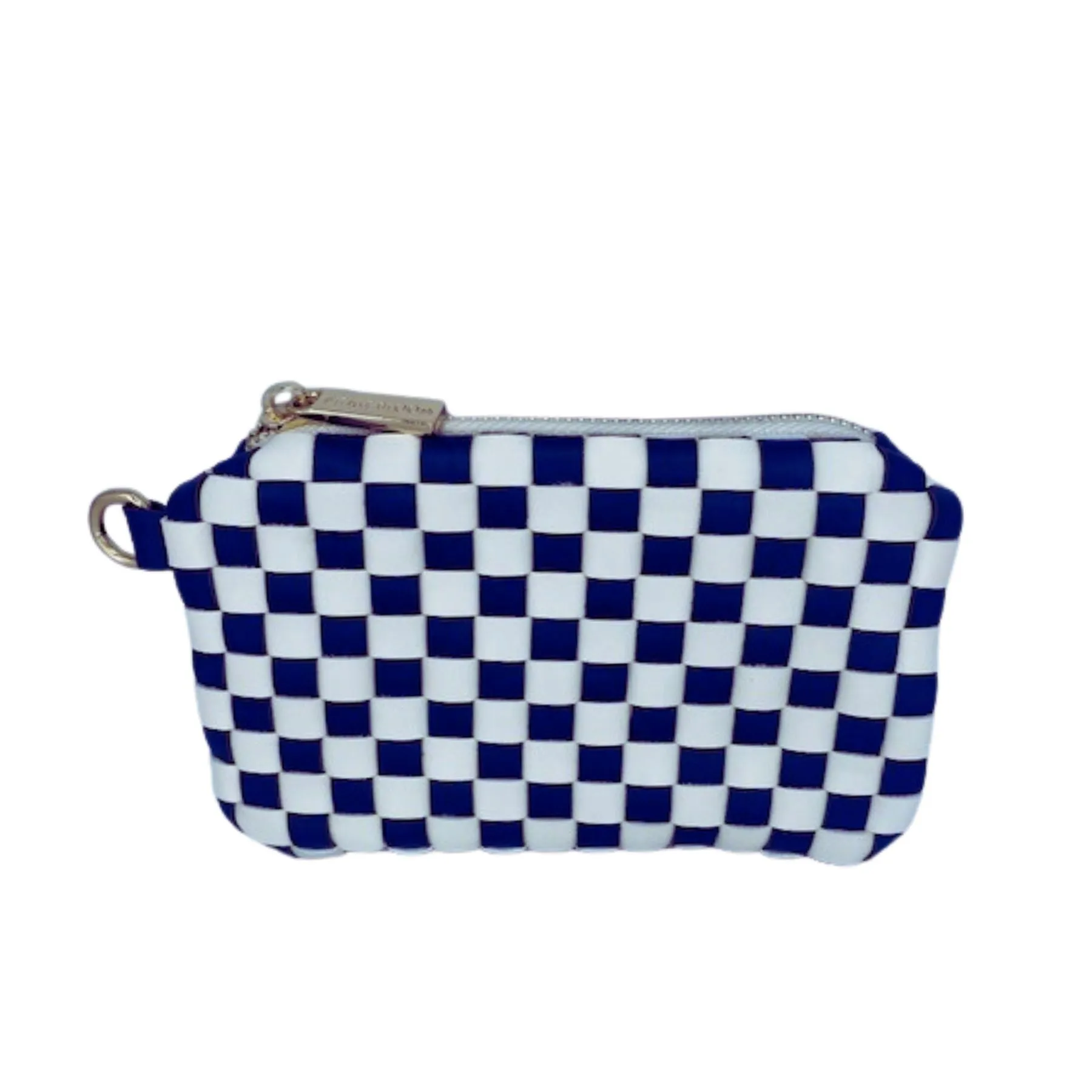 Mini Coin Wallet/Wristlet: Navy Check