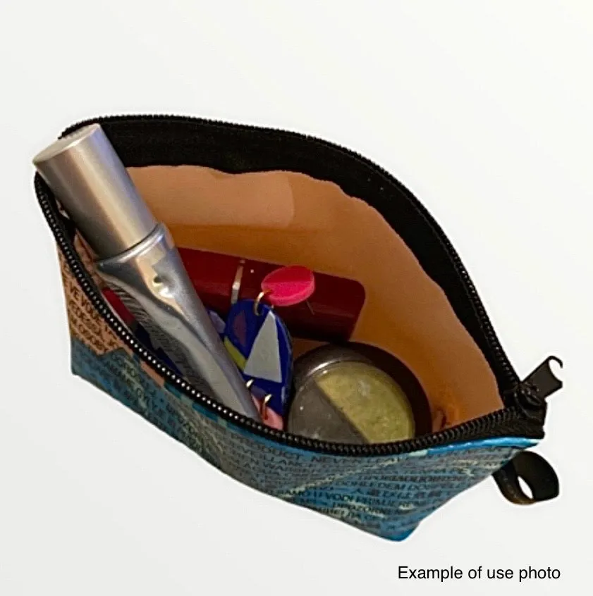 Mini Cosmetics or Coin Purse - recycled inflatables - variety of colours