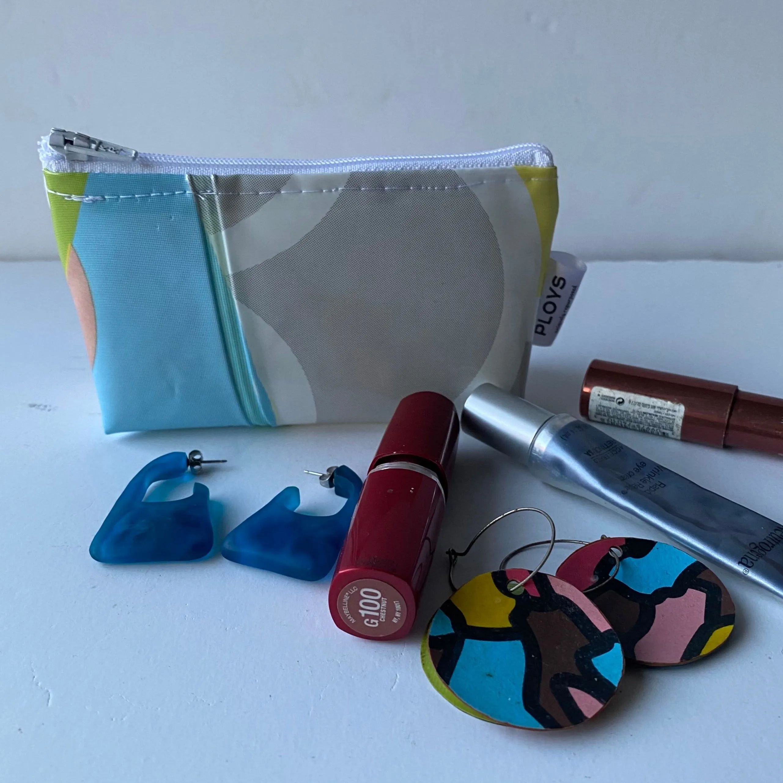 Mini Cosmetics or Coin Purse - recycled inflatables - variety of colours